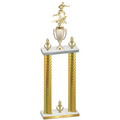 Double Gold Carbon Fiber Victory Flag Football Trophy