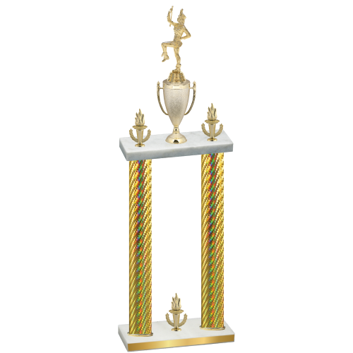 Double Gold Carbon Fiber Victory Majorette Trophy