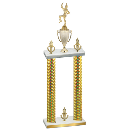 Double Gold Carbon Fiber Victory Majorette Trophy