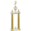 Double Gold Carbon Fiber Year Majorette Trophy