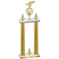 Double Gold Carbon Fiber Victory Fishing Trophy