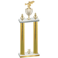 Double Gold Carbon Fiber Year Fishing Trophy