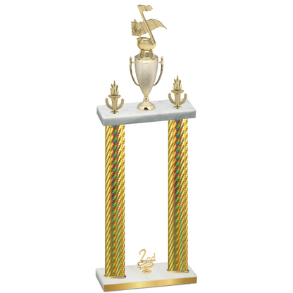 Double Gold Carbon Fiber Second Place Music Trophy
