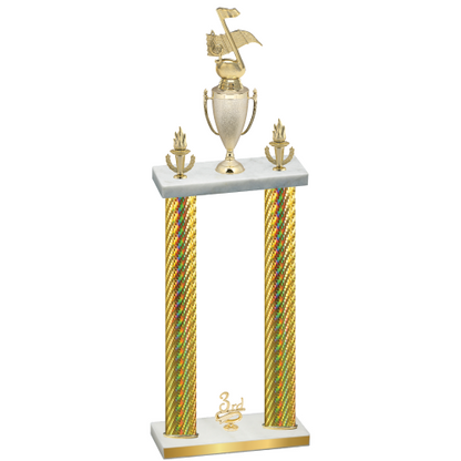 Double Gold Carbon Fiber Third Place Music Trophy