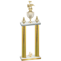 Double Gold Carbon Fiber Fourth Place Music Trophy