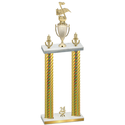 Double Gold Carbon Fiber Year Music Trophy