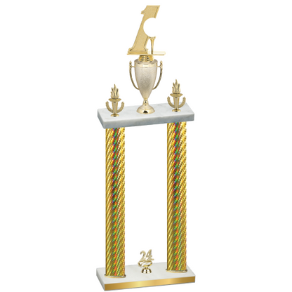 Double Gold Carbon Fiber Year Golf Trophy