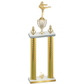 Double Gold Carbon Fiber First Place Karate Trophy