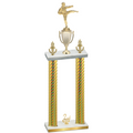 Double Gold Carbon Fiber Second Place Karate Trophy