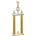 Double Gold Carbon Fiber Year Academics Trophy