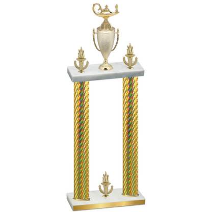 Double Gold Carbon Fiber Victory Academics Trophy