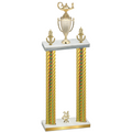 Double Gold Carbon Fiber Year Academics Trophy