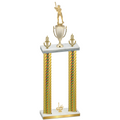 Double Gold Carbon Fiber First Place Baseball Trophy