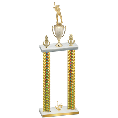Double Gold Carbon Fiber First Place Baseball Trophy