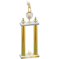 Double Gold Carbon Fiber Second Place Baseball Trophy