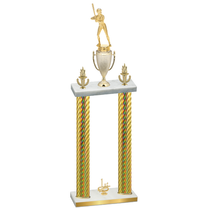 Double Gold Carbon Fiber First Place Softball Trophy