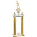 Double Gold Carbon Fiber Fourth Place Softball Trophy