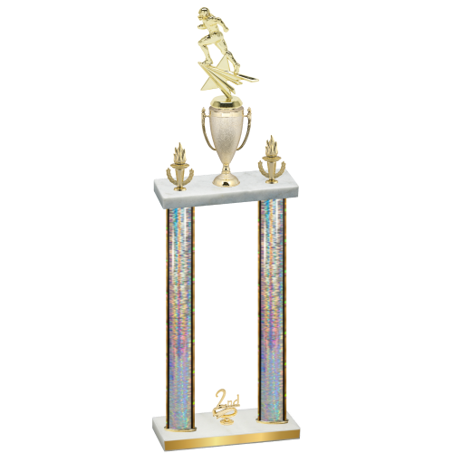 Double Silver Glacier Second Place Football Trophy