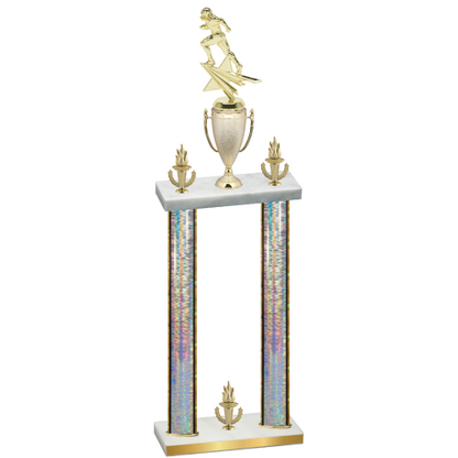 Double Silver Glacier Victory Football Trophy
