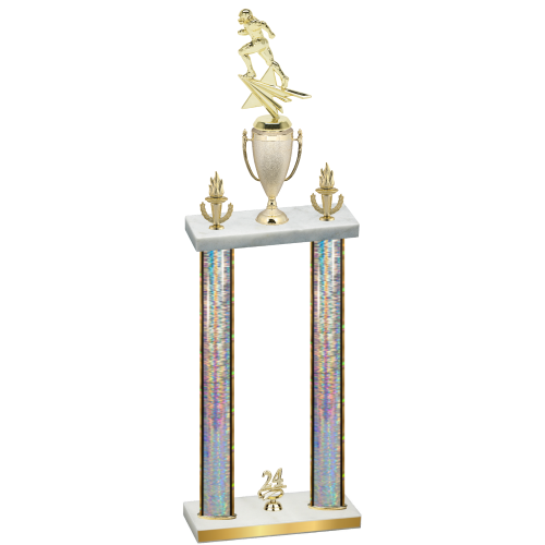 Double Silver Glacier Year Football Trophy