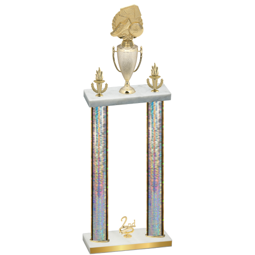 Double Silver Glacier Second Place Soccer Trophy