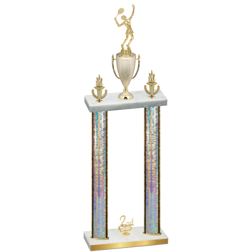 Double Silver Glacier Second Place Tennis Trophy