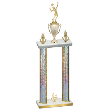 Double Silver Glacier Fourth Place Tennis Trophy
