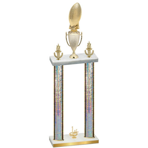Double Silver Glacier First Place Football Trophy