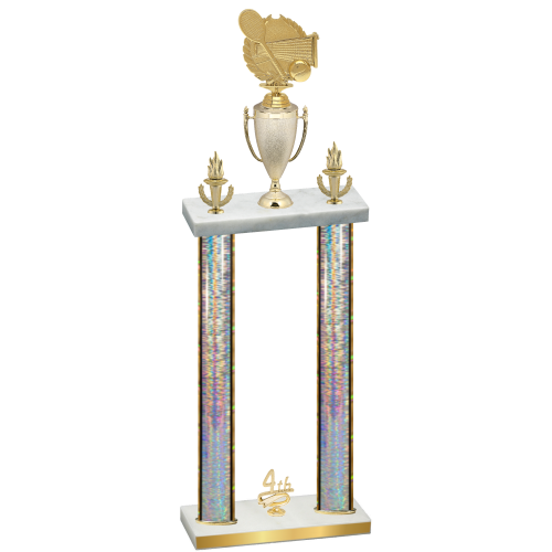Double Silver Glacier Fourth Place Tennis Trophy