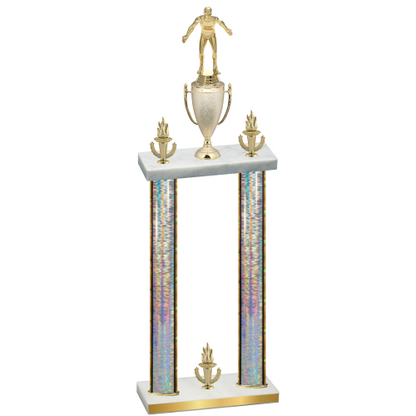Double Silver Glacier Victory Wrestling Trophy
