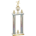 Double Silver Glacier Victory Bowling Trophy