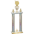 Double Silver Glacier Third Place Bowling Trophy