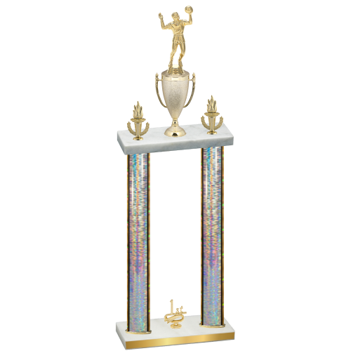 Double Silver Glacier First Place Volleyball Trophy