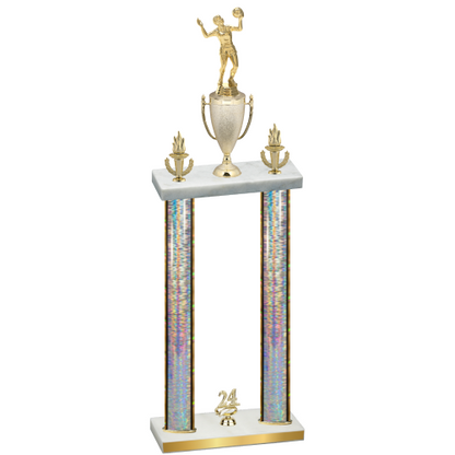 Double Silver Glacier Year Volleyball Trophy