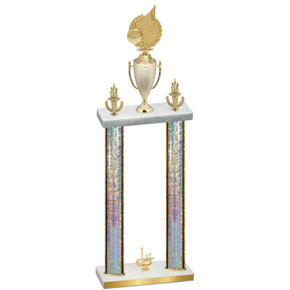 Double Silver Glacier First Place Volleyball Trophy