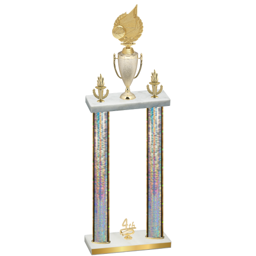 Double Silver Glacier Fourth Place Volleyball Trophy