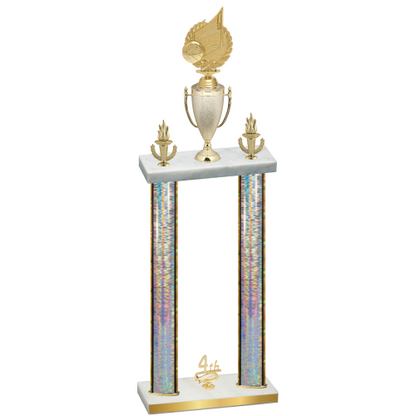 Double Silver Glacier Fourth Place Volleyball Trophy