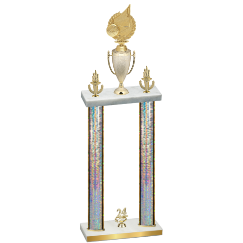 Double Silver Glacier Year Volleyball Trophy