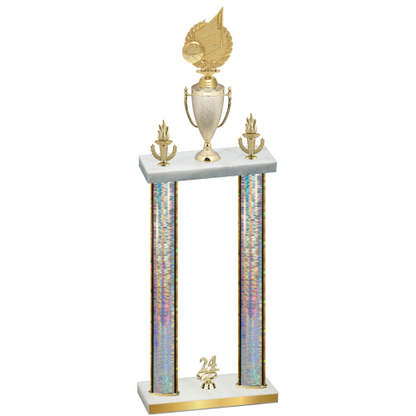 Double Silver Glacier Year Volleyball Trophy