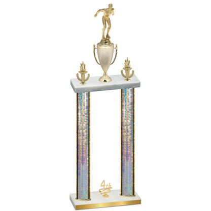 Double Silver Glacier Fourth Place Swimming Trophy