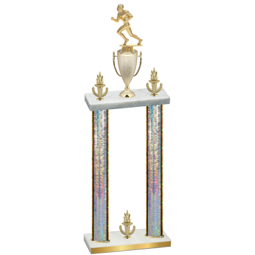 Double Silver Glacier Victory Football Trophy