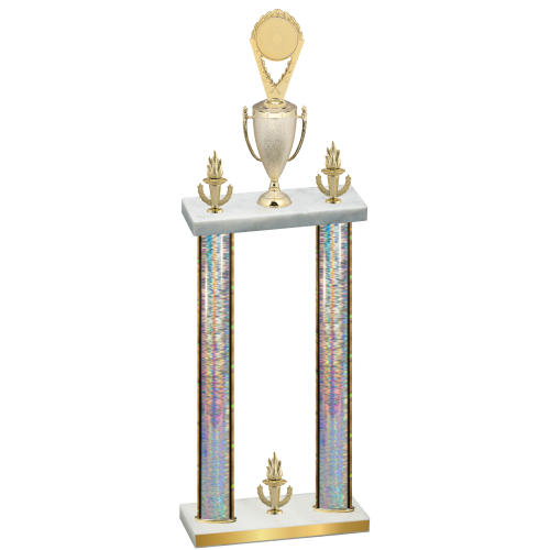 Double Silver Glacier Victory Insert Trophy