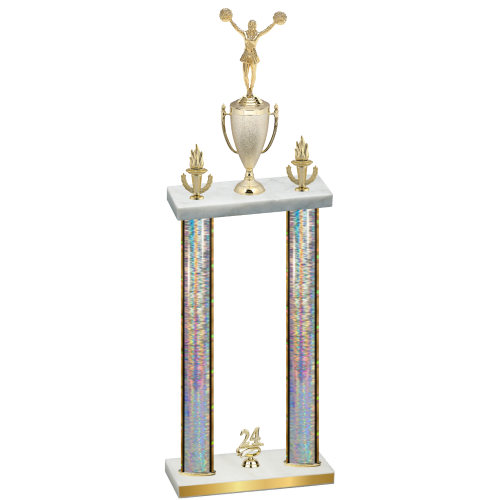 Double Silver Glacier Year Cheerleading Trophy