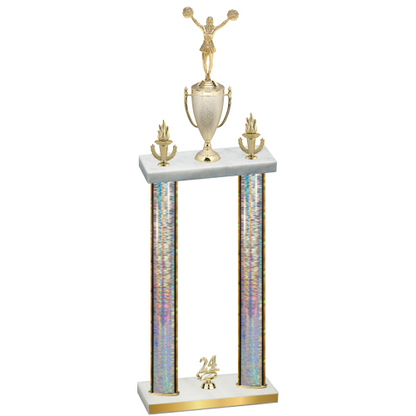 Double Silver Glacier Year Cheerleading Trophy