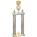 Double Silver Glacier Third Place Cheerleading Trophy