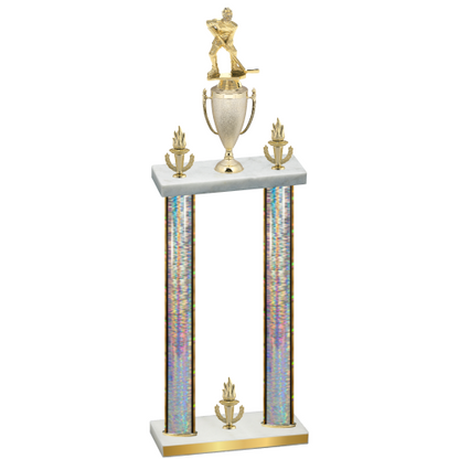 Double Silver Glacier Victory Hockey Trophy