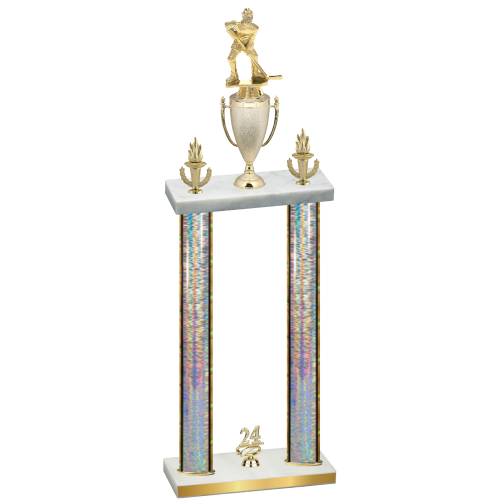 Double Silver Glacier Year Hockey Trophy