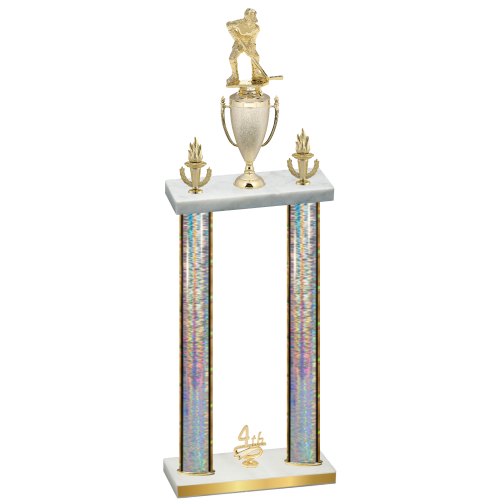 Double Silver Glacier Fourth Place Hockey Trophy