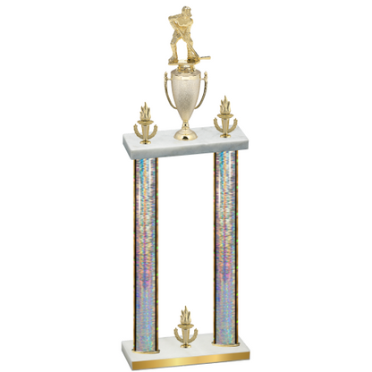 Double Silver Glacier Victory Hockey Trophy