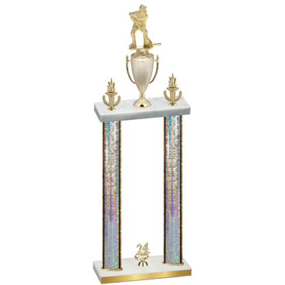 Double Silver Glacier Year Hockey Trophy